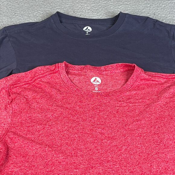 Lot of 2 American Giant T Shirt Men Small Red Blue Crew Casual Tee Made in USA - Picture 1 of 16